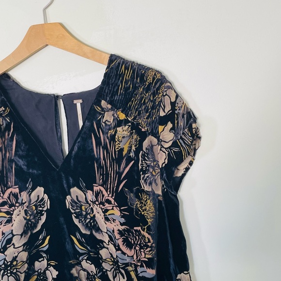 Free People Velvet Mystic Charm Babydoll Mini Long Sleeve Tunic Dress Size S - Picture 5 of 11